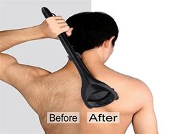 Men Back Shaver 20 Back Hair Shaver Two Head Blade Foldable Trimmer Body Leg Razor Long Handle Removal Razors2270R8808970