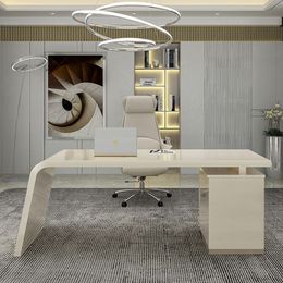 Modern Aesthetic Office Desk Luxury Computer Writing Boss Executive Office Desk Study Conference Meuble Bureau Furniture SR50OD