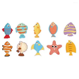 Bath Mats 10 Pcs Waterproof Non-slip Stickers Sea Animals Bathtub Cartoon Shower Decal Anti-slip