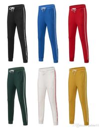 Mens Joggers pants casual trousers Hiphop UNISEX pants Fashion Sweatpants Stripes Panalled Pencil Jogger Pants Asian size 8color 7500853