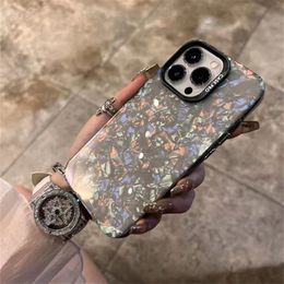 Colourful Dream Conch Shell Marble Case For iPhone 14 13 12 11 Pro Max X XS XR 14 Plus Shockproof Soft Bumper Hard Acrylic Cover