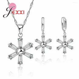 Necklace Earrings Set Wholesale Real 925 Sterling Silver For Couples Vintage Cubic Zirconia Link Chain Sets Women