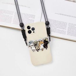 Cute Mobile Phone Strap Rope Shoulder Carrying Cross Body Hanging Chain Back Clip Adjustable Cell Phone String For Iphone Huawei
