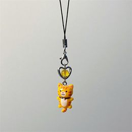 Anti Lost Cat Phone Strap Phone Accessories Cellphone Chain Cat Pendant Phone Lanyard Heart Cute Y2K Phone Charm Jewellery Gift