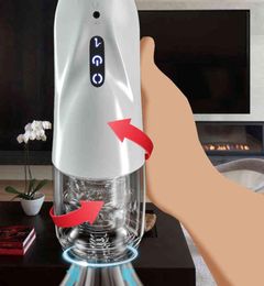 Automatic Rotation Male Erotic Masturbator cup Pocket Pussy adult masturbation tools sex Machines toys for men Realistic Vagina5007243