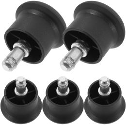 Bell Glides Replacement Office Chair Swivel Caster Wheels to Fixed Stationary Castors Low Profile Bell Glides with Rubber