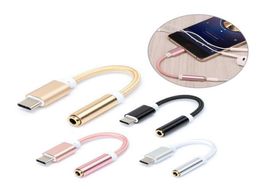 E-EDC USB Type C to 3.5 Earphone Adapter Type-C to 3.5mm Headphone AUX o cable converter for xiaomi 6 Letv Le 24245367