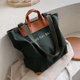 Borse 2024 Nuova sacca per spalla grande estate in tela borse da donna Instagram Travel di tote borse retrò coreano coreano
