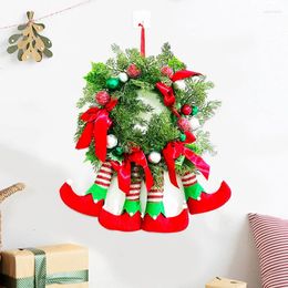Decorative Flowers Christmas Wreath Green Monster 4 Leg Home Wall Decorations Hanging Artificial For Front Door