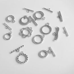 10Sets Screw thread OT Clasp Connector Toggle Buckle Antique Silver Colour For Jewellery Making DIY Bracelet Necklace Accessories