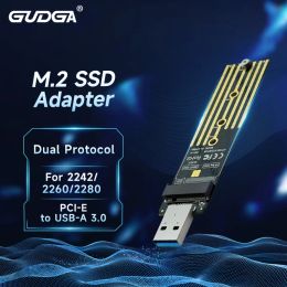 Enclosure GUDGA Ssd adapter M.2 to USB 3.1 M2 NVME SATA NGFF Pcie Enclosure Dual Protocol 10Gbps Sata to Usb 3 Expansion Board SSD Case
