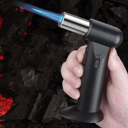 Torch Windproof Barbecue Kitchen Cooking Without Gas Turbine Cigar Lighter Large Capacity Spray Gun Jewellery Metal Welding Gift for Men