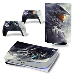 Stickers For PS5 Standard Disc Edition Console and 2 Controllers Killer Design Skin Sticker Removable Cover PVC Vinyl