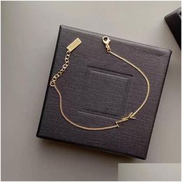 Bangle Designer Gold Chain Bracelet Womens Bracelets Love Jewellery Luxury Letter Pendant Y For Women Charm Earring G2205242Z Drop Deliv Otmv8