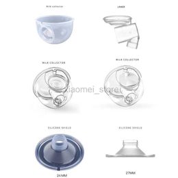 Breastpumps Breastpumps Wearable Breast Pump Accessories Silicone Horn Diaphragm Milk Collector Nursing Cup Tee Joint Electric Breastpump Parts 240412