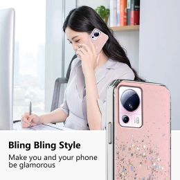 Glitter Silicone Case For Xiaomi 13 12 Lite 11 Pro 11T 11X 11i 10 Ultra 10T 9 SE 9T Lite Pro Shockproof Crystal Soft Back Cover