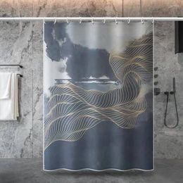 Shower Curtains Abstract Art Pattern Curtain Retro Background Home Decoration Waterproof Polyester Bath Screen Bathroom Accessori