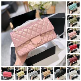 Women's Tote Designer Bag Small Classic Purple Diamond Double petal Quilted Bag Sheepskin Leather Calf Leather Gold Metal Hardware Chain Crossbody Shoulder 25cm