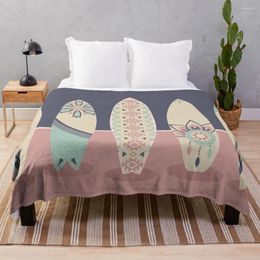 Blankets Boho Surfboards Vintage Style Sublimation Flannel Asian Bedding Throw Blanket