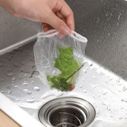 100/200Pcs Sewer Water Filter Disposable Kitchen Sink Strainer Bag Shower Sink Hair Rubbish Storage Mesh Bag Sewer Water Filter