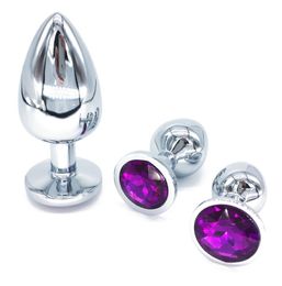 Small Middle Big Sizes Anal Plug Stainless Steel Crystal Jewelry Anal Toys Butt Plugs Anal Dildo Adult Products for Women and Men3720106