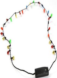 Whole 100PCS 8 lights lighting Led Necklace Necklaces Flashing Beaded Light Toys Christmas gift DHL Fedex 1660627