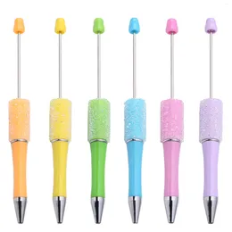 30Pcs Wholesale Full Star Beaded Pen Creative DIY Handmade Sticker Set Diamond Ballpoint Pens