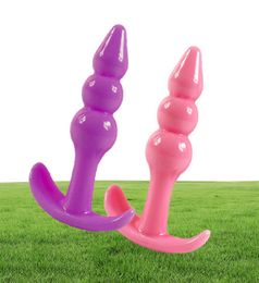 NEW Butt Plug Jelly PINK Anal Toys Massager Real Skin Feeling Adult Men039s Women039s Sex Toy anal plug5272874