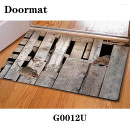 Carpets Modern Home Floor Mats 400 600mm 3D Animal House Room Doormats For Bathroom Anti-Slip Printing Outdoor Carpet