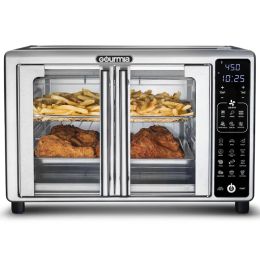 Fryers New Gourmia 6Slice Digital Toaster Oven Air Fryer with 19 OneTouch Presets, Stainless Steel