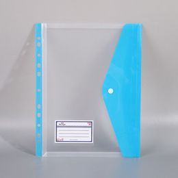 11 Holes Simple Loose Leaf A4 File Folders Wallets Waterproof Colourful Transparent Binder Cash Envelopes Binder Pouch Organiser