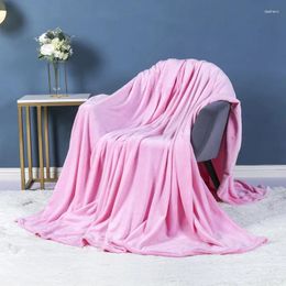 Blankets Microfiber Blanket Size Super Soft Warm Solid Micro H Fleece Throw Rug Sofa Bedding