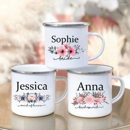 Mugs Personalised Maid Of Honour Mug Custom Initial And Name Cup Customised Coffee Outdoor Cups Bride Wedding Gifts For Bridesmaid