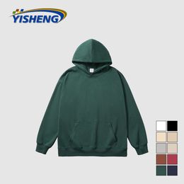 Designer Men's Hoodies Sweatshirts American Trendy Casual Loose Hooded 300g Pullover Spring and Autumn Hoodie Dopamine Solid Colour Shoulder Down Hoodie