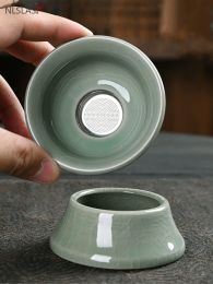 Chinese Ice Crack Glaze Tea Set Home High-end Ceramic Teapot and Teacup Set Custom Tea Ceremony Accessories Filter Tea Pot