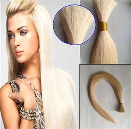100g Human Braiding Hair Bulk Straight Brazilian Hair Bulk Blond Bulk 100 Natural Raw Hair9965876