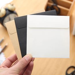 100 Pcs Square Envelopes Kraft Card Envelops Packets Bags Gift Rack Small Paper Cash Keys