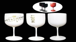 Moet Chandon Ice Imperial White Acrylic Goblet Glass Classic Wine Glasses for Home Bar Party Cup Christmas Gift Champagne Glass LJ4130671