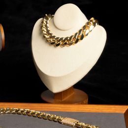 Wholesale Choker 18k Gold 22mm Chunky Custom Gold Cuban Link Chain 24k Gold Cuban Chains Miami Chain Necklace