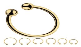 Massage Items Male Chasity Stainless Steel Penis Ring 6 Sizes Gold Silver Cock Rings Sexy Toys for Men Male Masturbate Men039s 9348769