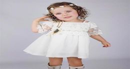 Lace Little Girl Dress Kid Baby Party Wedding Pageant Formal Mini Cute White Dresses Clothes Baby Girls313q3307766