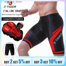 Cycling Shorts X-TIGER Cycling Shorts Men Gel Pad Bicyc Clothes MTB Road Bike Pants Anti-slip g Grips Bike Shorts Summer Outfit Clothes L48