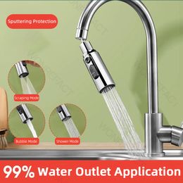 Premium High Water Pressure 360° Flexible Nozzle Spout Brass Three-mode Faucet Extender Tap Water Saving Household Kitchen Sink