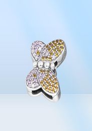 Spring 925 Sterling Silver Jewellery Reflexions Bedazzling Butterfly Clip Charm Beads Fits Bracelets Necklace For Women Jewelry5764301