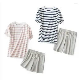 Home Clothing Modal V-neck Short-sleeved Service Suits Knitted Pyjamas Summer Clothes Couples Can Wear Printed Shorts