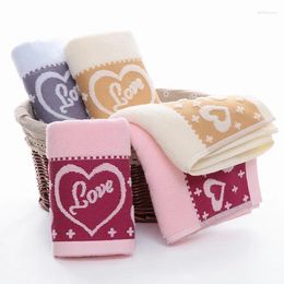 Towel T099A 2024 Water Absorbent Wedding Small Gift Heart Shape Cotton Home Hair Face With ''Love''