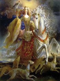 Kinuko Y Craft Fantasy Art Eleanor Of AquitaineOil Painting Reproduction High Quality Giclee Print on Canvas Modern Home Art Dec8883741