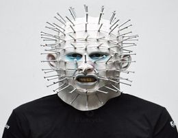 New Halloween Scary Pinhead Zombie Masks Hellraiser Movie Cosplay Latex Adult Party Masks for Halloween3679452