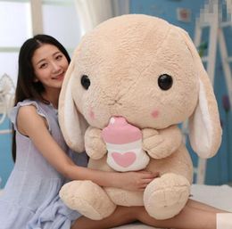 Dorimytrader cuddly soft cartoon bunny plush toy pillow big stuffed anime rabbit doll Christmas gift decoration 3 sizes DY618193066167