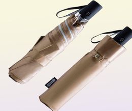 Parachase Golden Automatic Umbrella Rain Women Lightweight Foldable Summer Sunscreen 6K Windproof Colours UPF50 J2207222252158